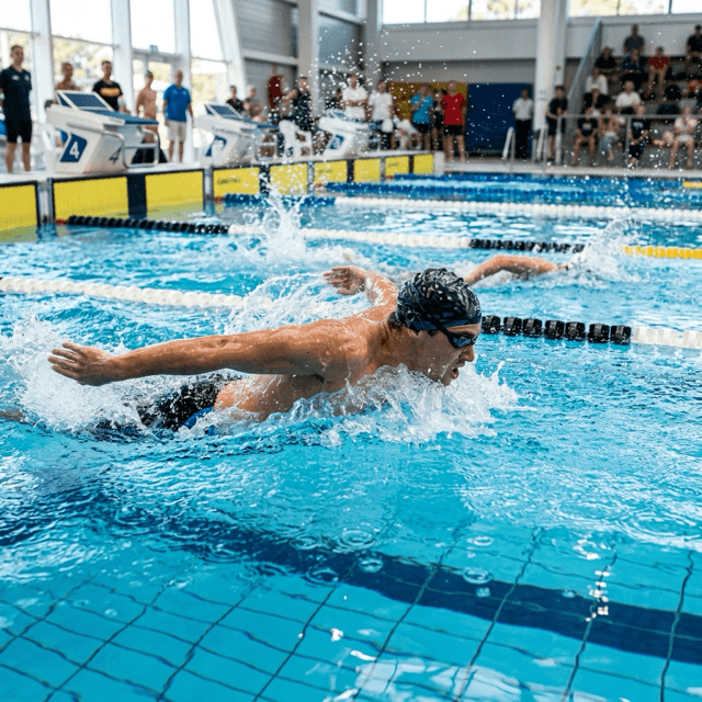 swimming action